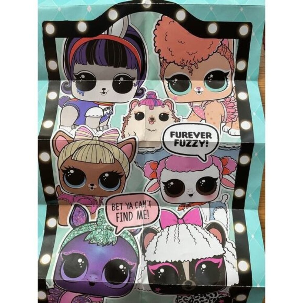 LOL Surprise Fuzzy Pets Collectible Poster & Stickers Set